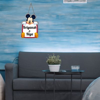 Personalized Teddy Wooden Wall Hanging Customized With Name Living Room, Bedroom & Kids room Birthday Gift For Loveable Person